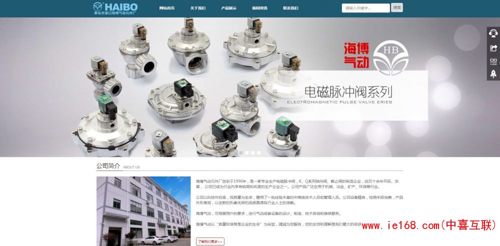 电磁脉冲阀网站设计案例