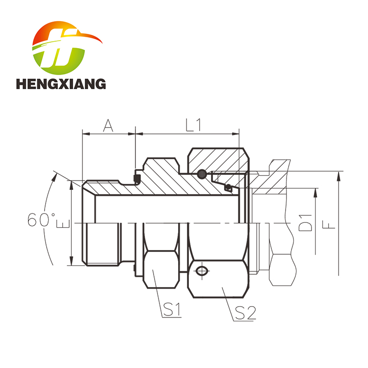 美制螺纹0形圈密封柱端ISO 11926 2MD-WD