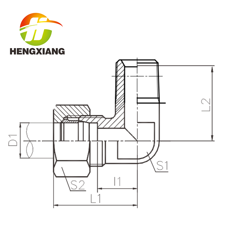 90°弯英锥管外螺纹 1DT9-SP/RN