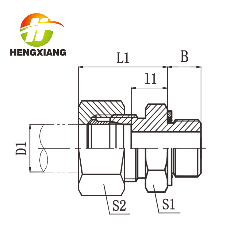 公制外螺纹柱端ISO 6149 1DH-RN