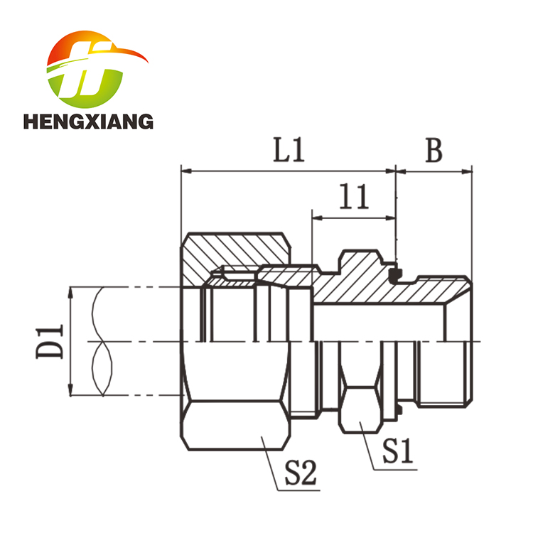 英管螺纹胶垫密封柱端1DB-WD/RN