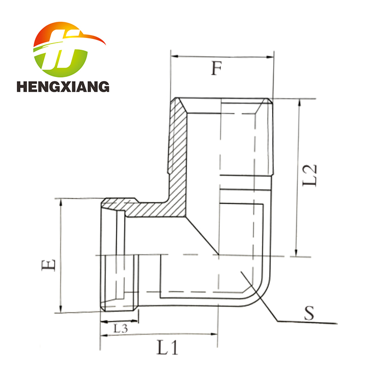 90°弯英锥管外螺纹 1CT9-SP