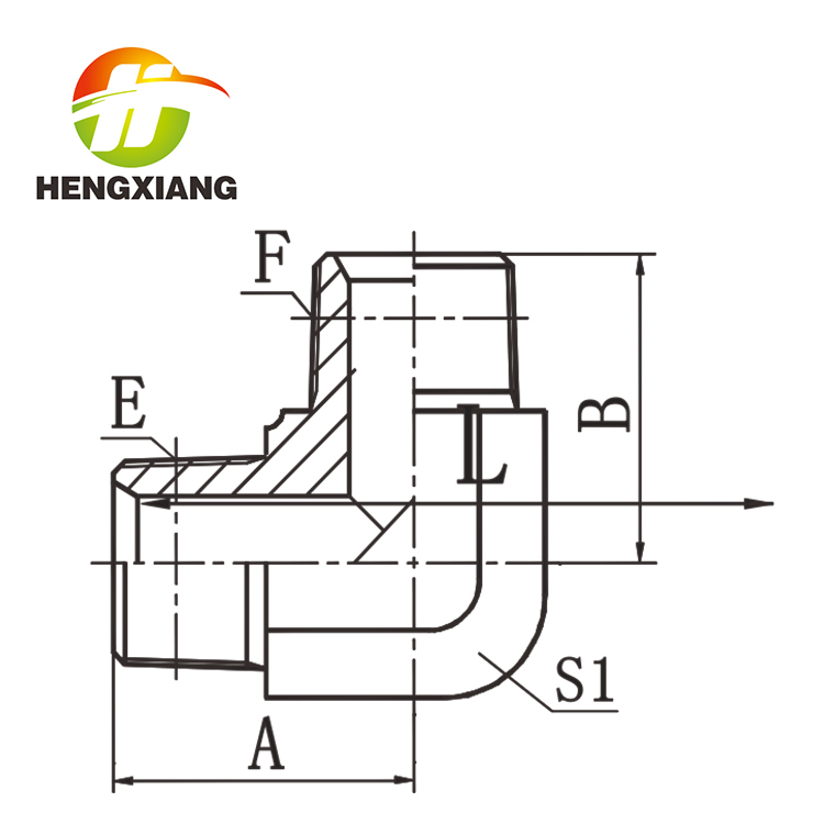 90°弯英锥管外螺纹 1T9-SP