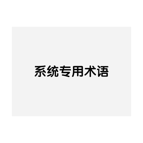系统专用术语